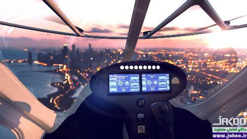 پرواز پلیس با موتورهای پرنده در آسمان شهر دبی